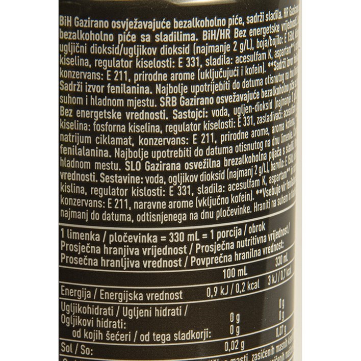 SOK GAZIRANI SKY COLA ZERO 0,33l LIMENKA JAMNICA