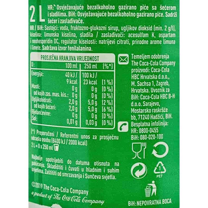 SOK GAZIRANI SPRITE 2l COCA COLA