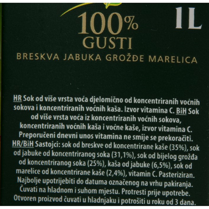 SOK JUICY GUSTI 100% 1l AWT