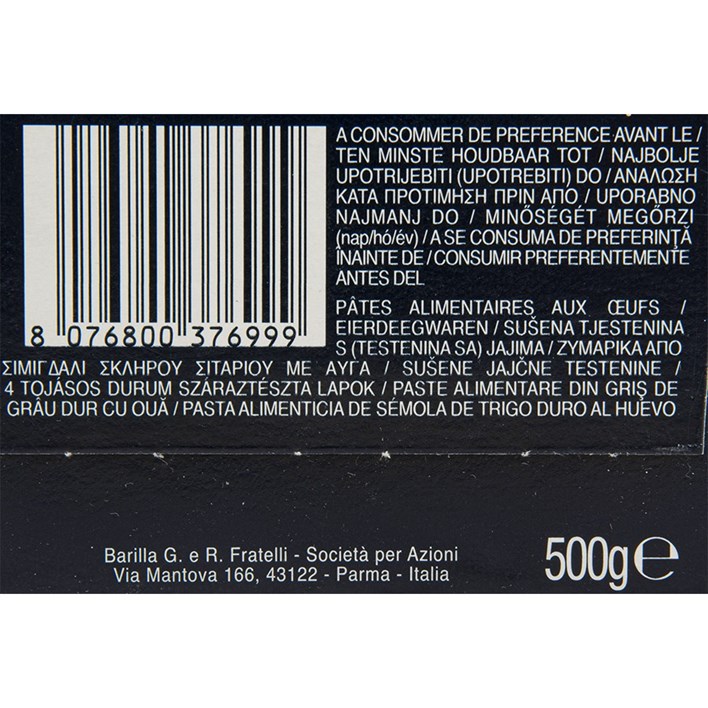 TIJESTO BARILLA LASAGNE 199 500g AWT