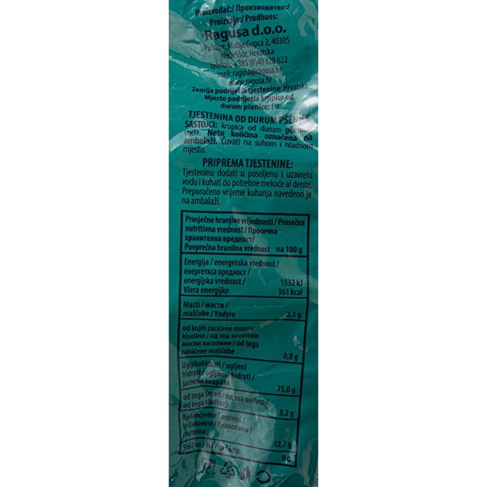 TJESTENINA PARADISO PUŽ 65 400g PODRAVKA