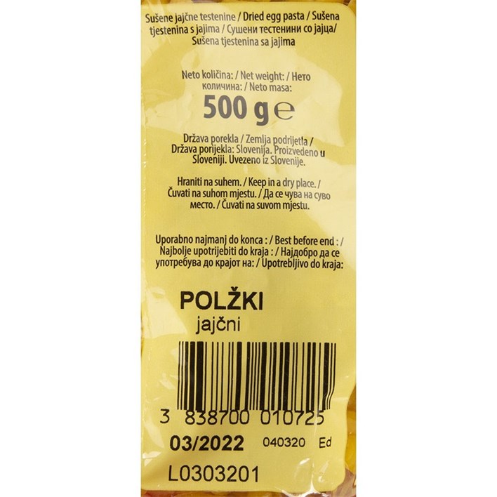 TJESTENINA ZLATO POLJE PUŽIĆI 500g PODRAVKA