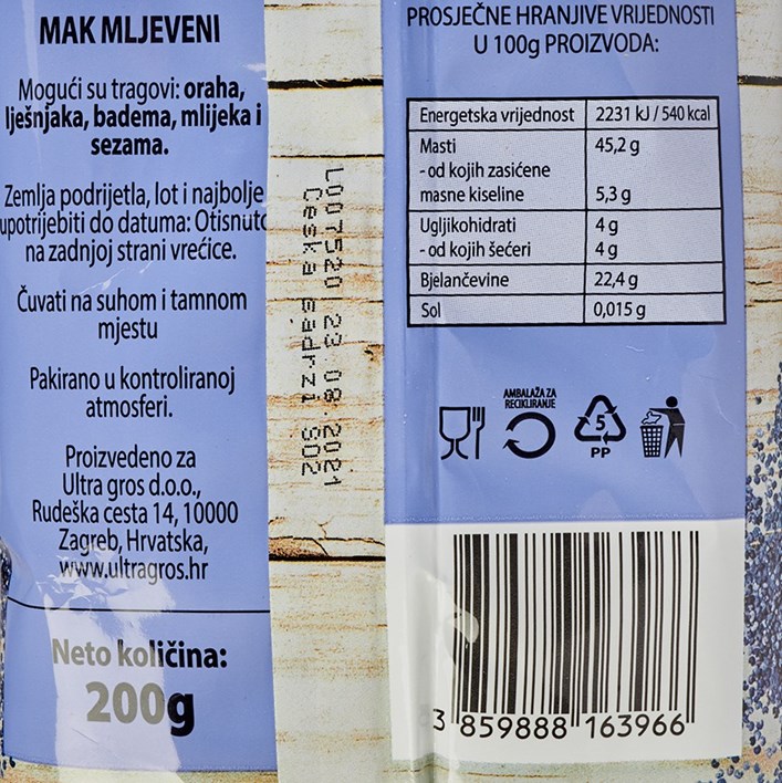 MAK MLJEVENI 200g ŠAFRAM ULTRA