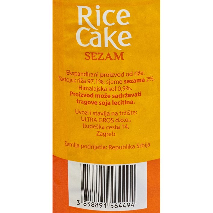 RICE SNACK SESAME 100g ULTRA
