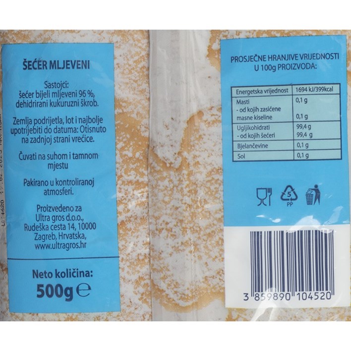 ŠEĆER U PRAHU 500g ŠAFRAM ULTRA