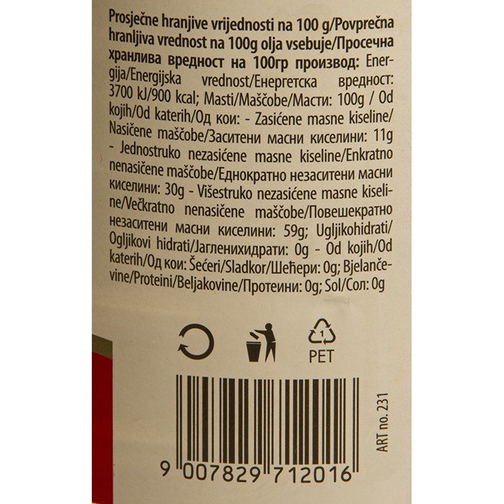 ULJE SUNCOKRETOVO AGRAGOLD 1l AGRAGOLD