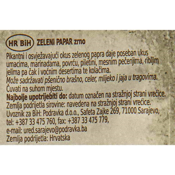 VEGETA MAESTRO ZELENI PAPAR  ZRNO 20g PODRAVKA