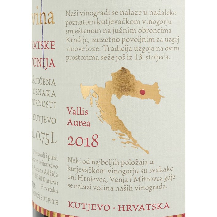 VINO BIJELO GRAŠEVINA 0,75l ADŽIĆ VRUTAK