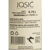 VINO BIJELO GRAŠEVINA JOSIĆ 0,75l VRUTAK