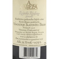 VINO BIJELO RAJNSKI RIZLING 0,75l VRUTAK