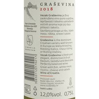 VINO BIJELO VEZAK GRAŠEVINA 0,75l BADEL