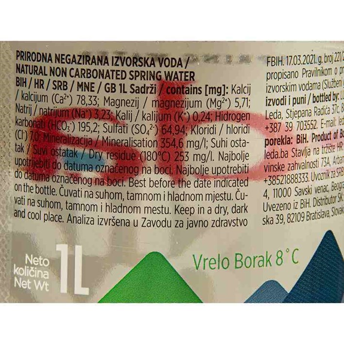 VODA PRIRODNA LEDA 1l