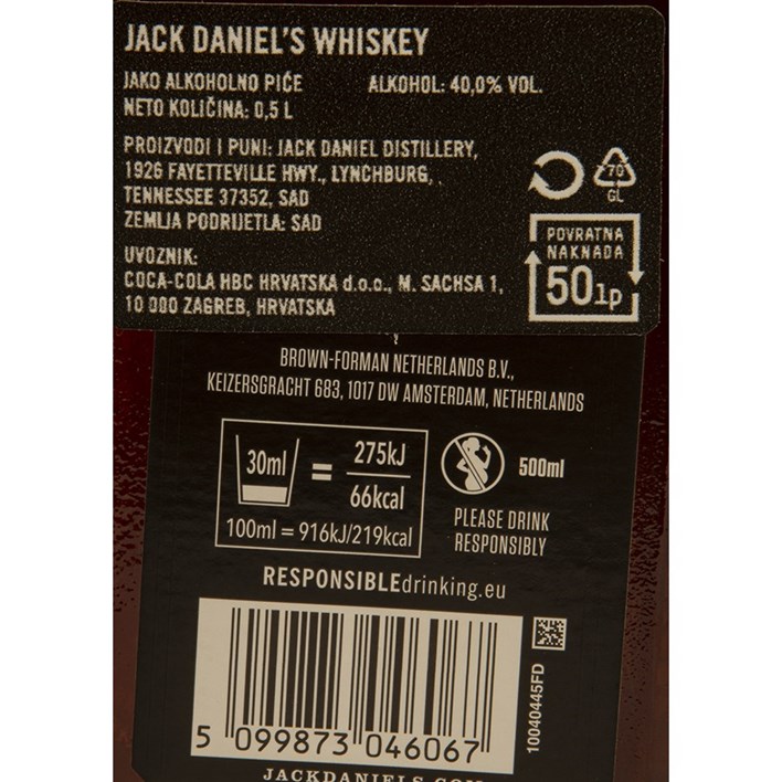 WHISKY JACK DANIELS 0,5l COCA COLA