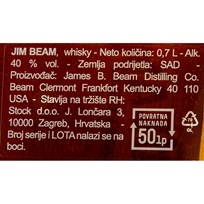 WHISKY JIM BEAM 0,7l STOCK