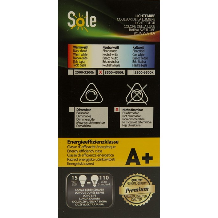 ŽARULJA SOLE LED 15W E27 POST PLUS