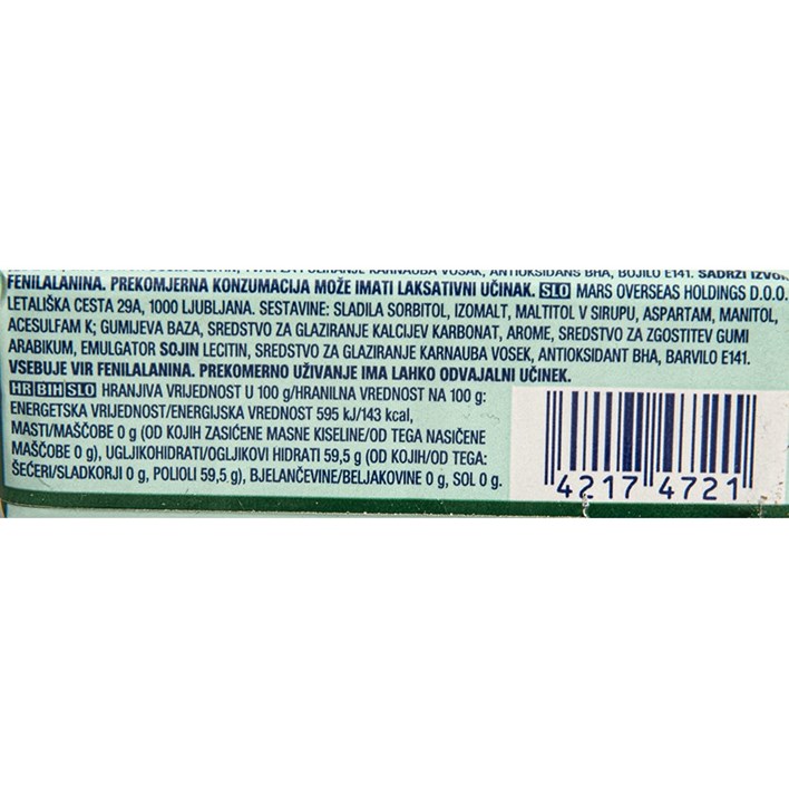 ŽVAKAČA GUMA AIRWAVES GREEN MINT 14g ATLANTIC