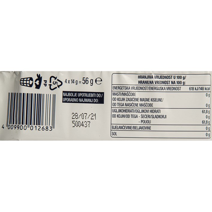 ŽVAKAČA GUMA ORBIT PEPERMINT 56g 3+1 ATLANTIC