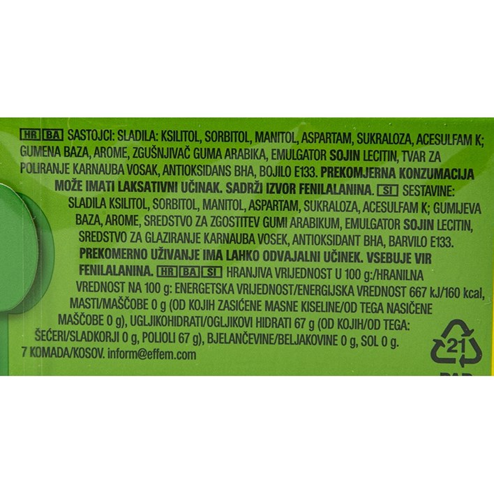 ŽVAKAČA GUMA ORBIT REFRESHERS SPEARMINT DRAŽEJE 15,6g ATLANTIC